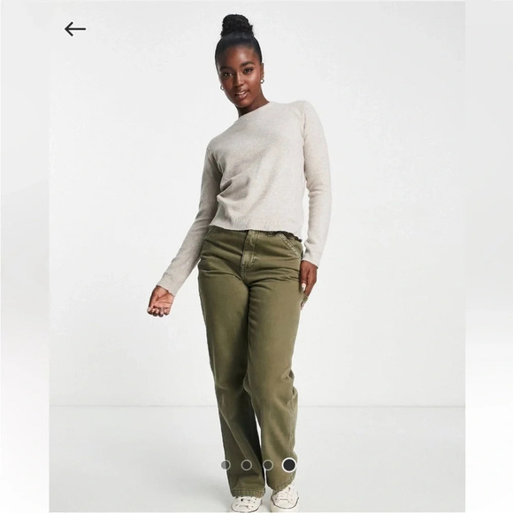 Pull & Bear Fine Knit Pullover Sweater Women's Sz Large Camel / Beige NWT - Picture 4 of 10